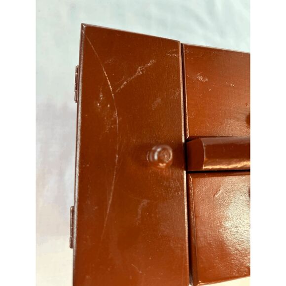 Vintage Wooden Singer Accordion Sewing/Notion Box, Small, Keepsake Organizer - Picture 6 of 16